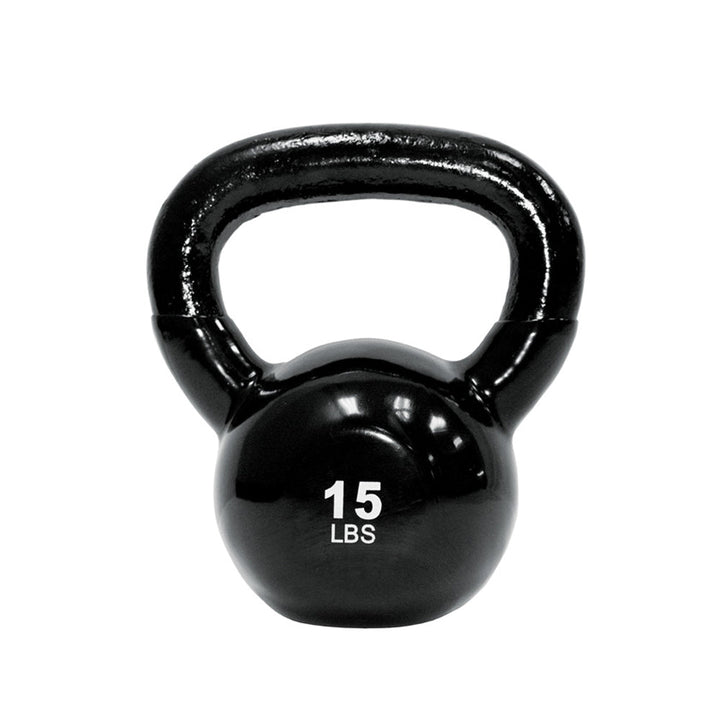 TKO vinyl coated kettlebell in 15 pound weight size
