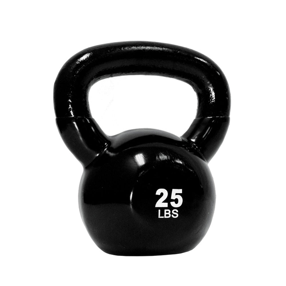 TKO vinyl coated kettlebell in 25 pound weight size