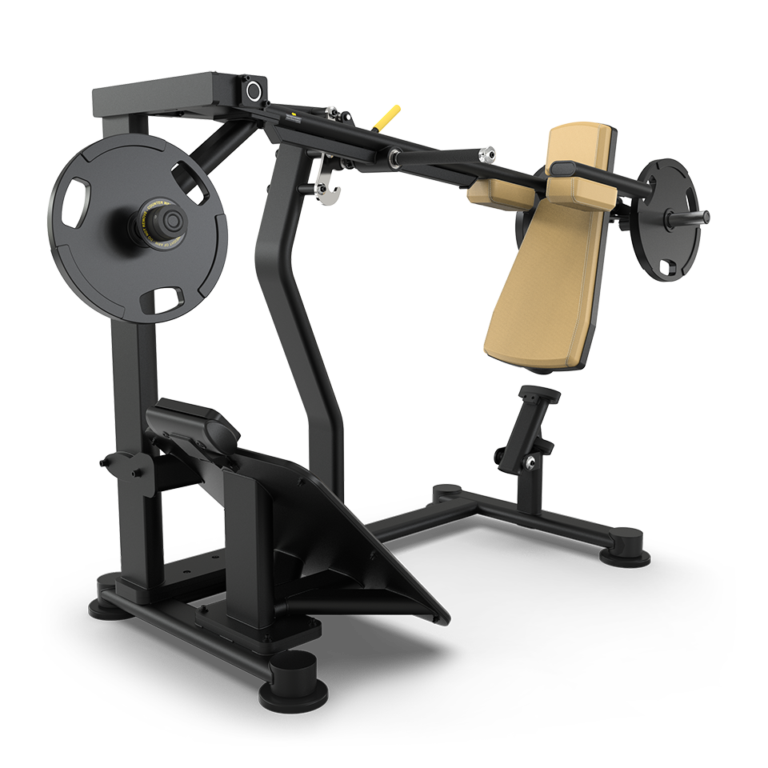 TRUE PLS-1400 plate loaded pendulum squat configured with Desert Tan upholstery  