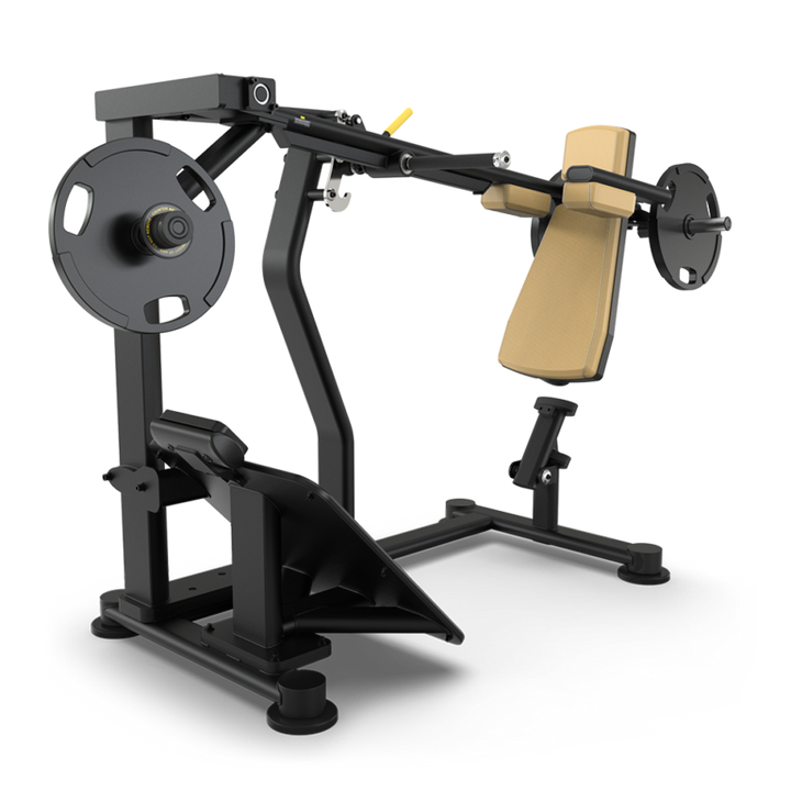 TRUE PLS-1400 plate loaded pendulum squat configured with Desert Tan upholstery  