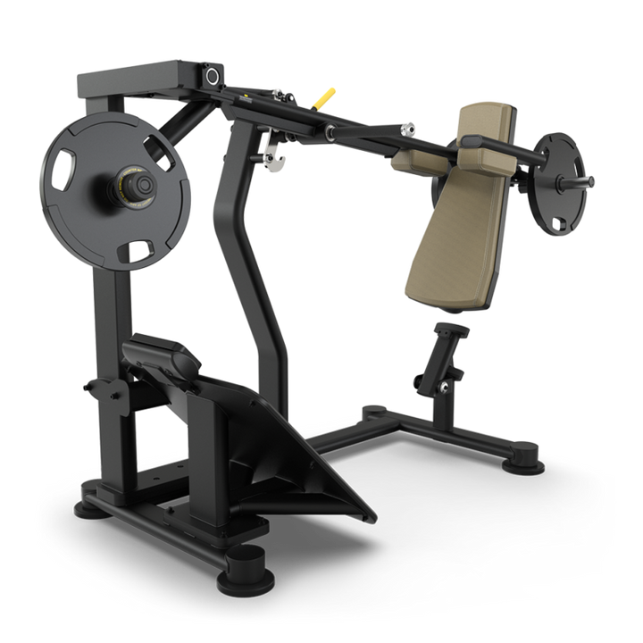 TRUE PLS-1400 plate loaded pendulum squat configured with suede upholstery  