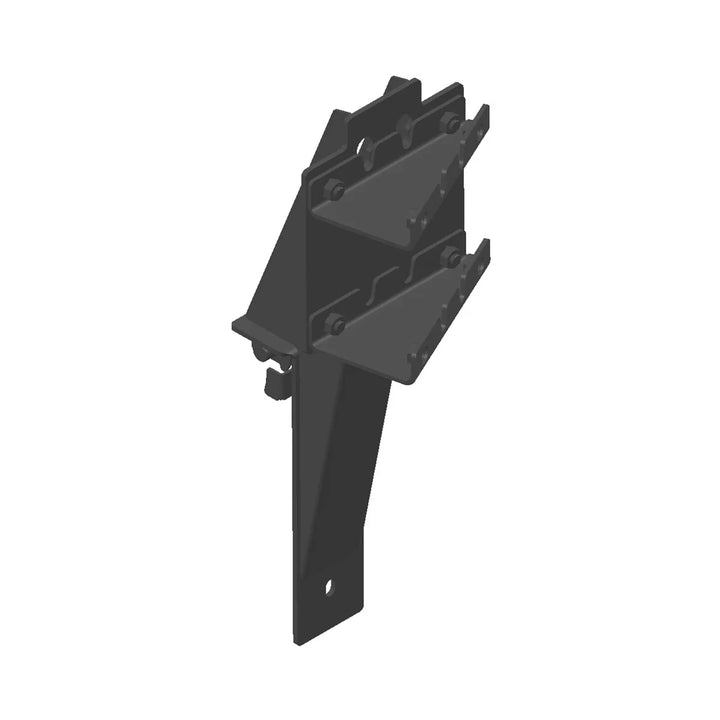 Torque USA X-CREATE side attachment mount with single unit wedge in Black, showing the angled bracket and slotted mounting design.