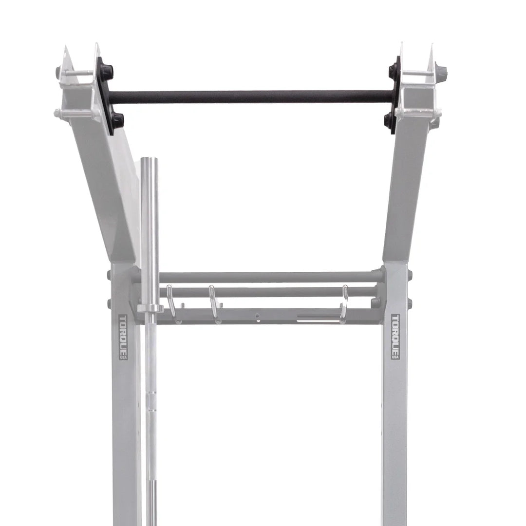 Torque USA X-Create 2.5 ft Single Cross horizontal pull-up bar installed between two vertical gym uprights.