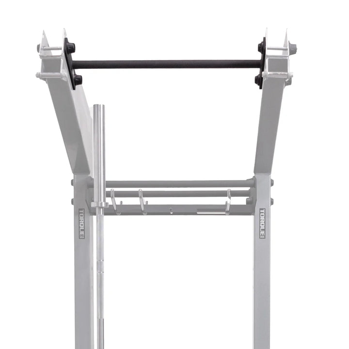 Torque USA X-Create 2.5 ft Single Cross horizontal pull-up bar installed between two vertical gym uprights.