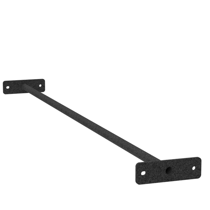 Torque USA X-Create 6 ft Single Cross black pull-up bar with mounting plates and bolt holes at both ends.