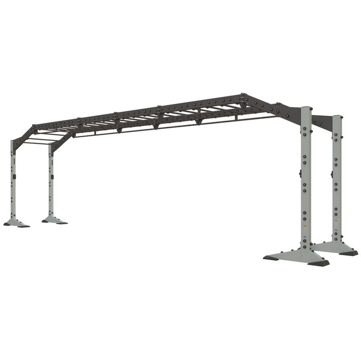 Torque X-CREATE 2-module 29 FT bridge in Platinum with 24 monkey bar rungs and 2 open modules