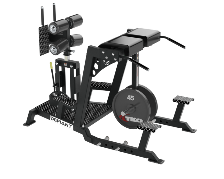 Training position of the Defiant Strength Hyper GHD combo machine.