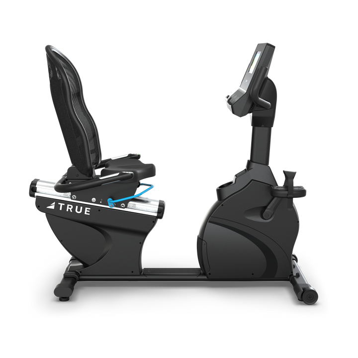 True Performance Series Recumbent Bike with adjustable reclining seat