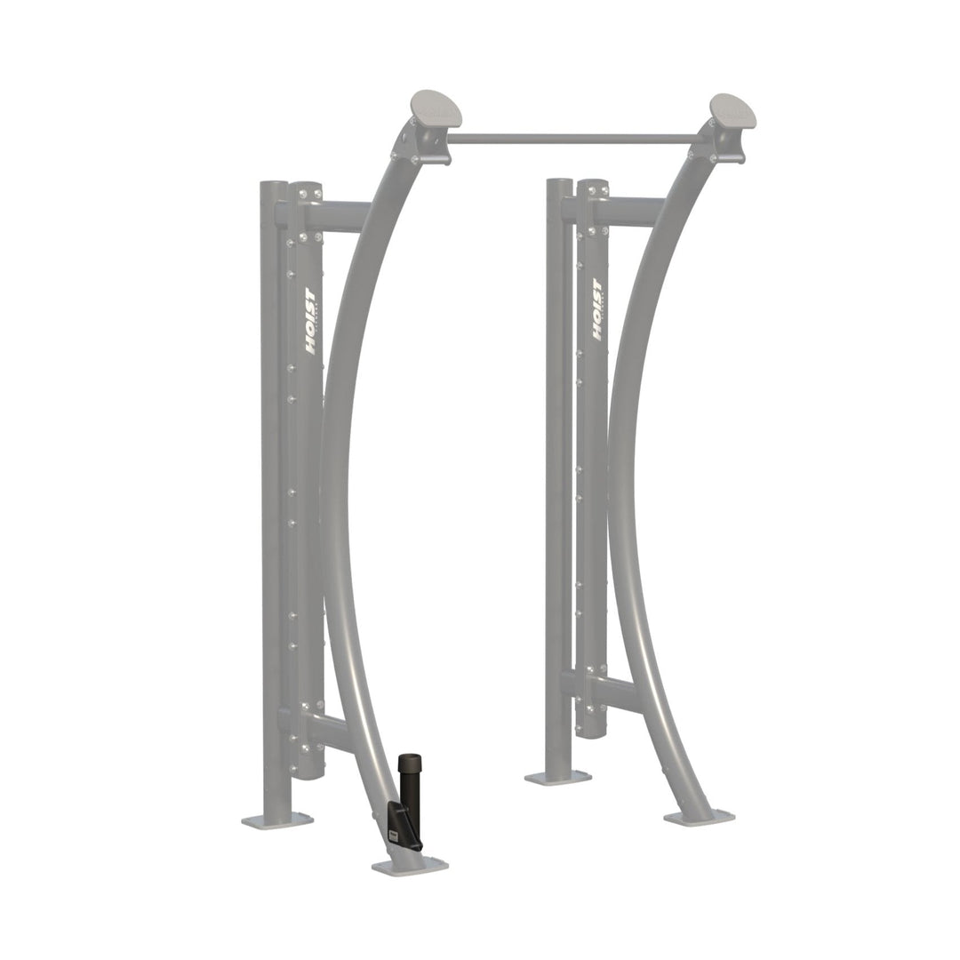 HOIST vertical Olympic bar holder designed for organized barbell storage in commercial gyms and training facilities