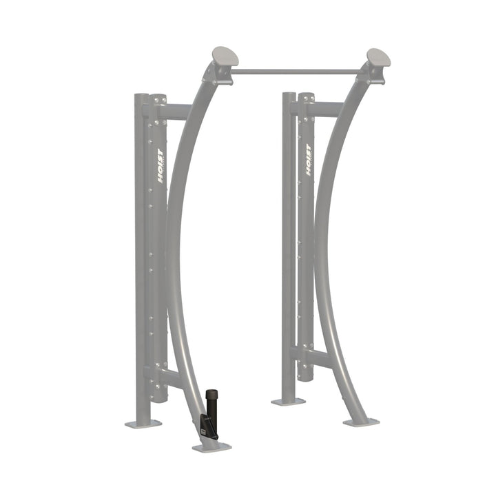 HOIST vertical Olympic bar holder designed for organized barbell storage in commercial gyms and training facilities