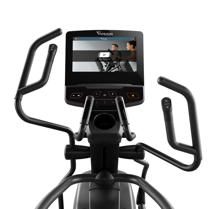 Vision Fitness S700E Ascent Trainer with 16-inch Entertainment Console and multi-position handlebars