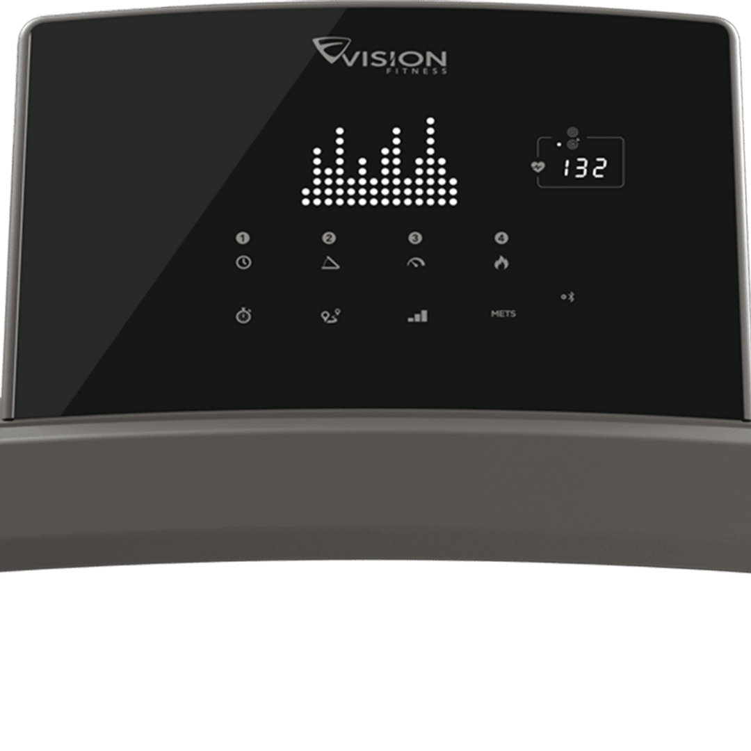 Vision Fitness T600 treadmill LED Console with workout feedback and heart rate zone display