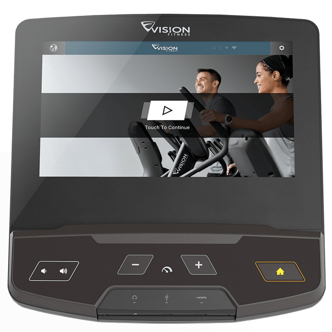 Vision Fitness U600E upright bike 16-inch capacitive touchscreen Entertainment Console