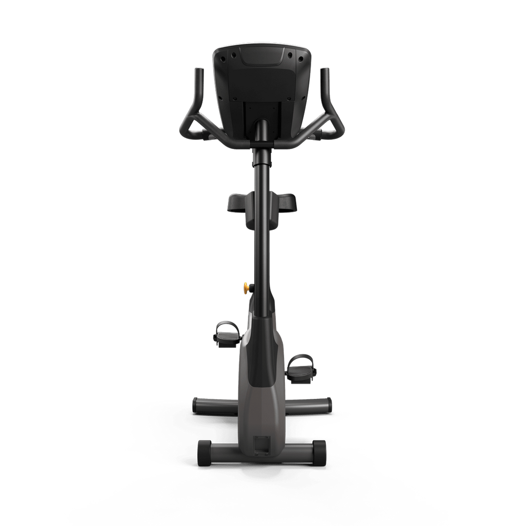 Front view of Vision Fitness U60 upright bike with LED Console and multi-position handlebars