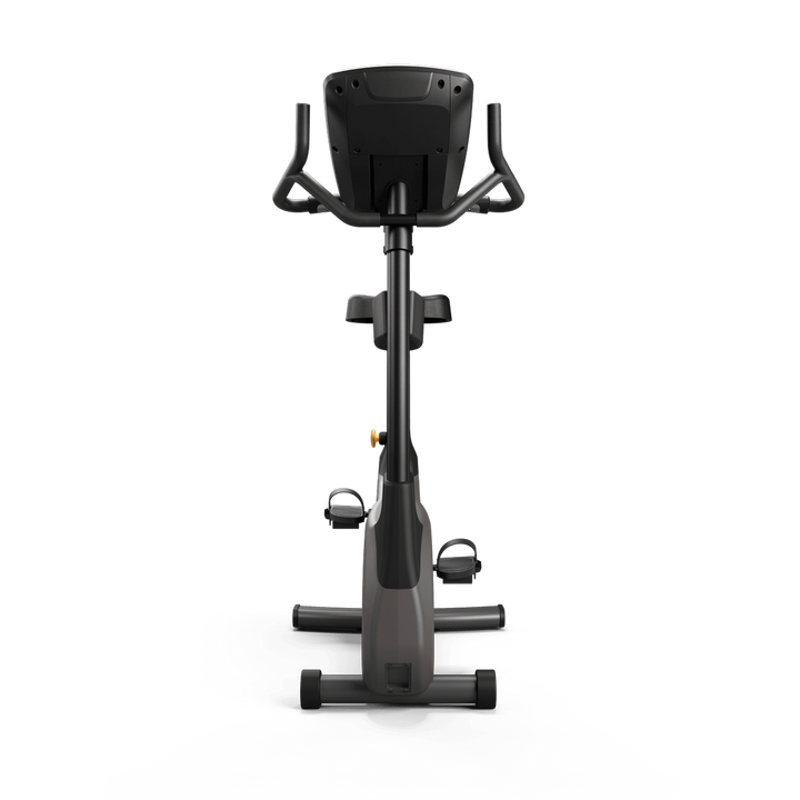Front view of Vision Fitness U60 upright bike with LED Console and multi-position handlebars