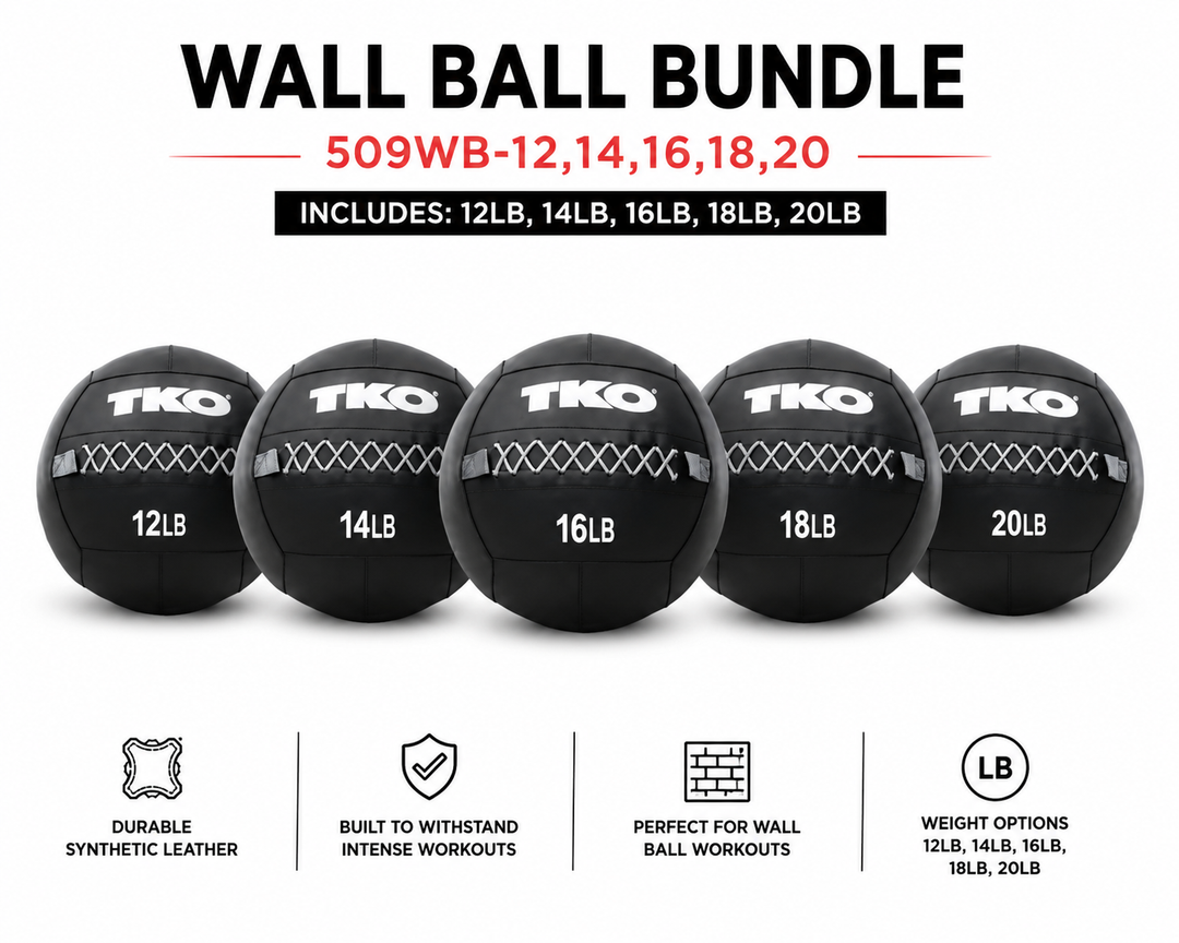 Wall Ball Bundle 12-20 Lb with vinyl cover and reinforced stitching