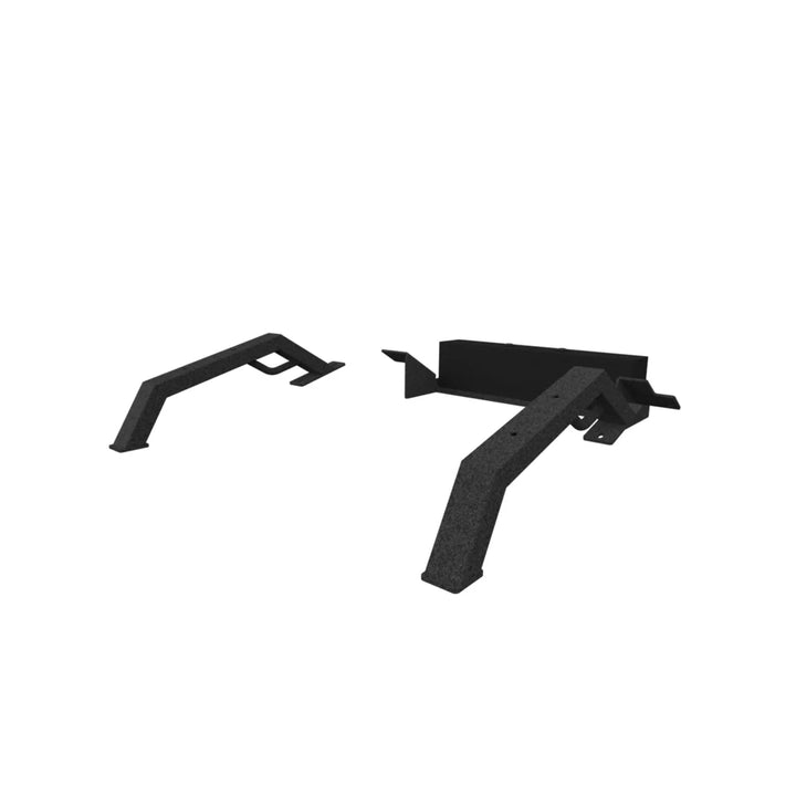 Torque USA X-CREATE 4 ft counterbalance and outrigger attachment with black counterweight support and two outriggers.
