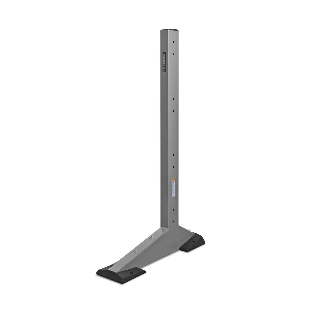 X-CREATE 5 ft upright in Platinum with vertical steel post, mounting holes, and angled base feet.