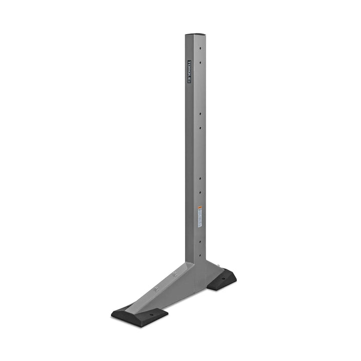 X-CREATE 5 ft upright in Platinum with vertical steel post, mounting holes, and angled base feet.