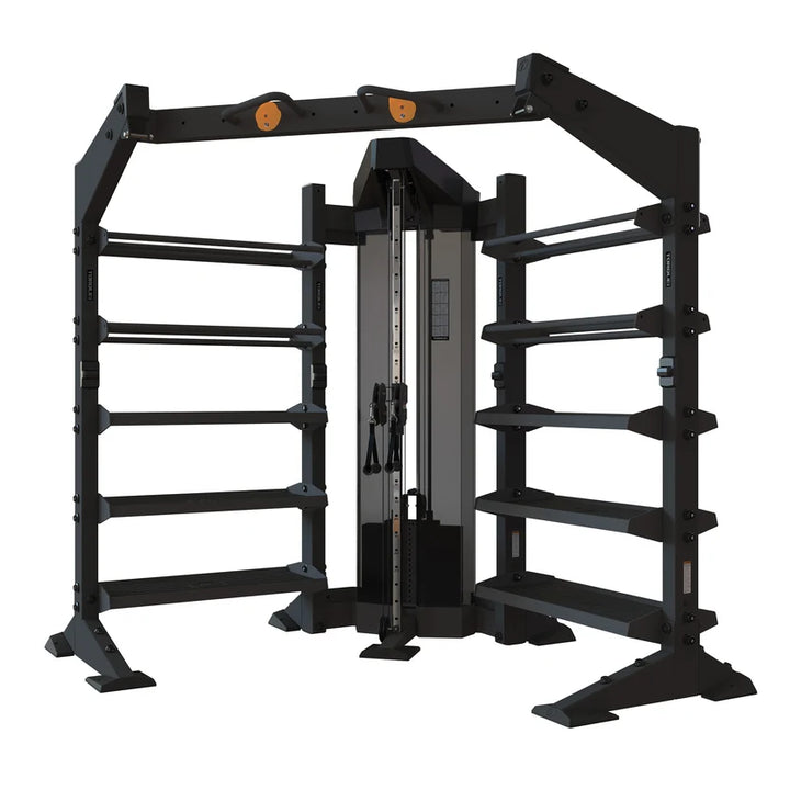 Torque X-CREATE corner storage cable component in Satin Black with storage trays and central cable station