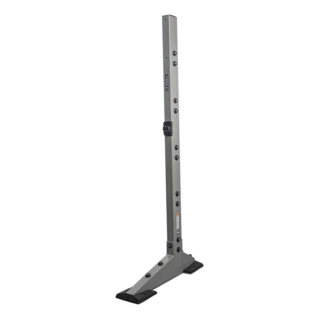 X-CREATE single-sided 7 ft upright in Platinum with vertical steel post, mounting holes, and angled base feet.