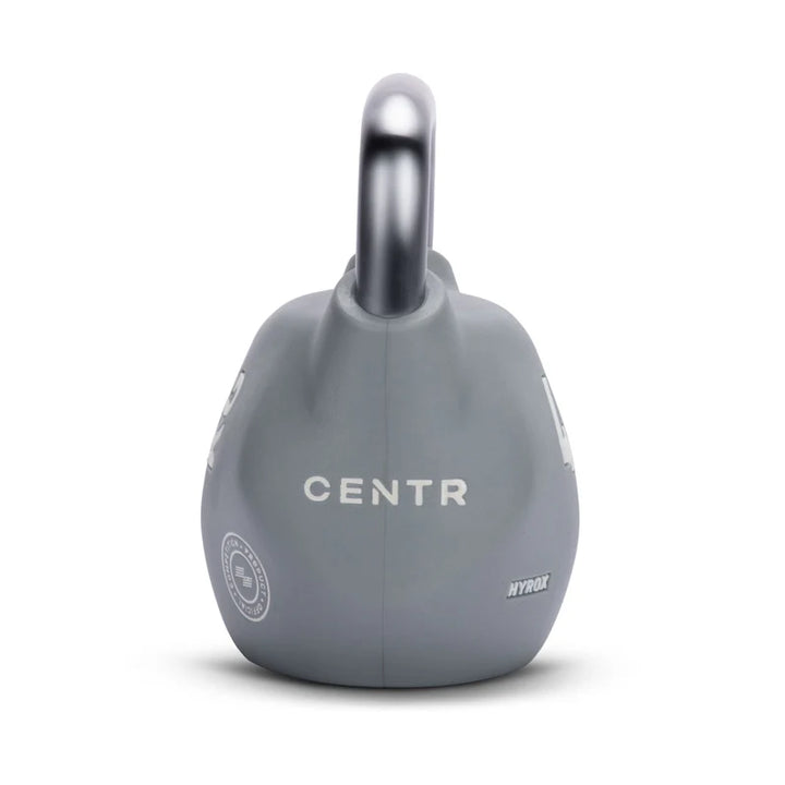 Front view of the Centr x HYROX Youngstars competition octo kettlebell for functional training.