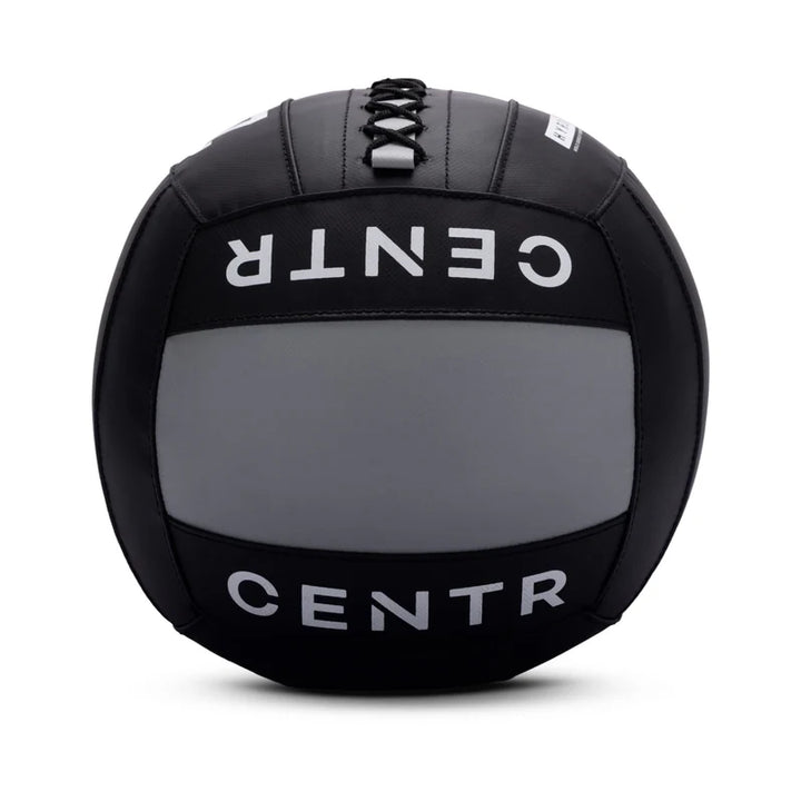 Rear view of the Centr x HYROX Youngstars Official Wall Ball showing the stitched panel design.