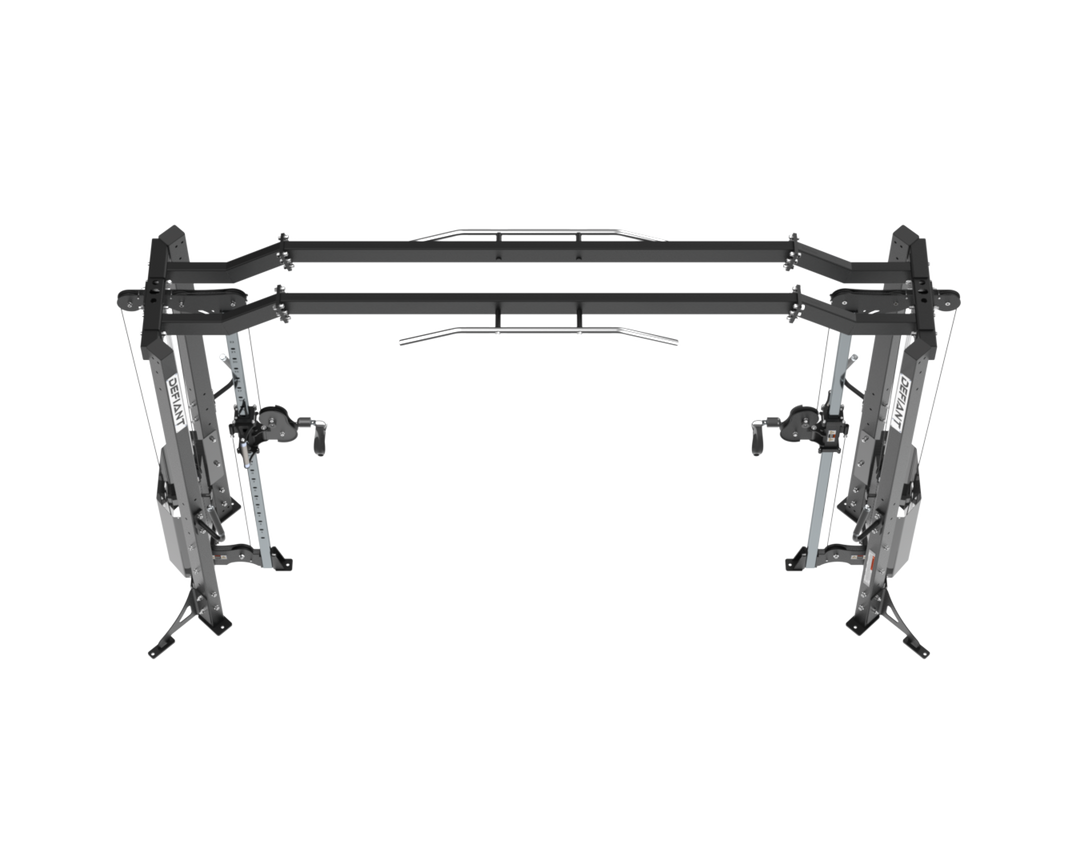 Front view of the Defiant Strength MS-2 adjustable cable crossover.