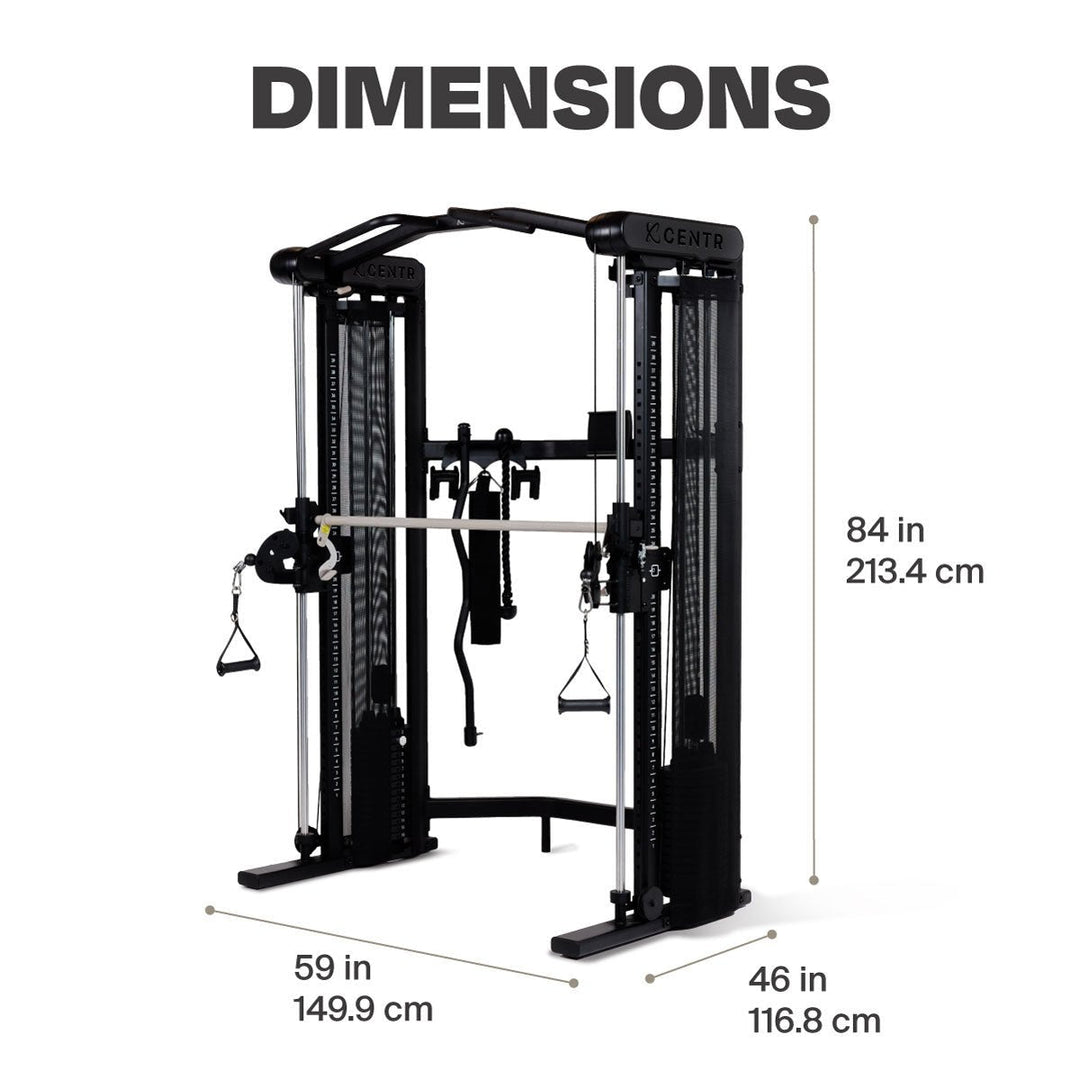 Centr 3 Home Gym Functional Trainer with Selectorized Smith Bar