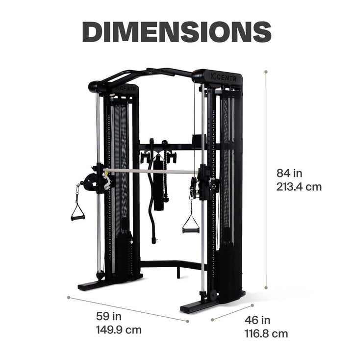 Centr 3 Home Gym Functional Trainer with Selectorized Smith Bar