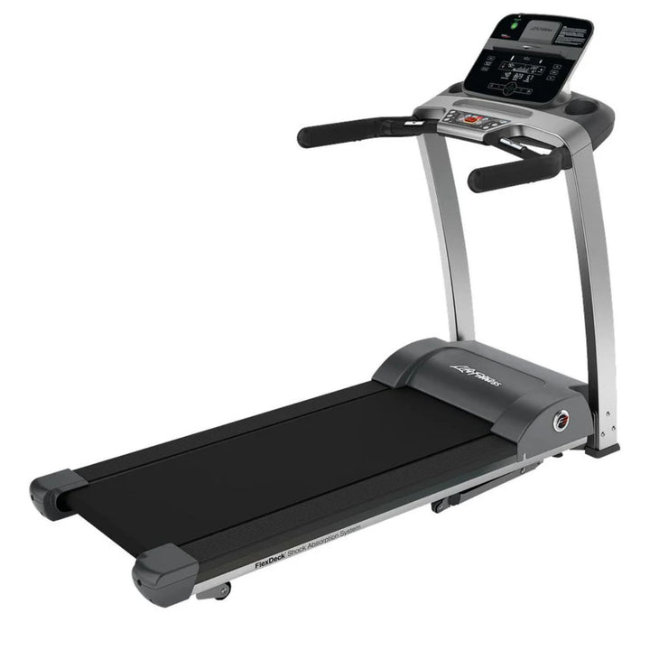 Cardio equipment console with heart rate monitoring and user profiles for home workouts