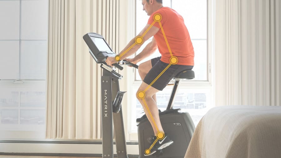 Matrix U50 upright bike ergonomics