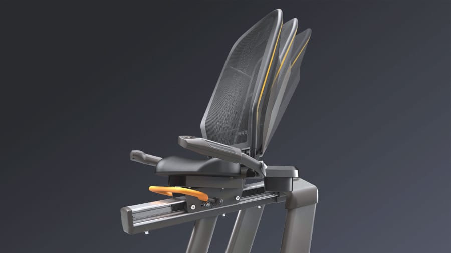 Matrix R50 recumbent bike with reclining mesh backrest